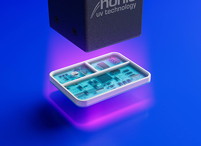 Electronics potting with uv dual cure adhesive