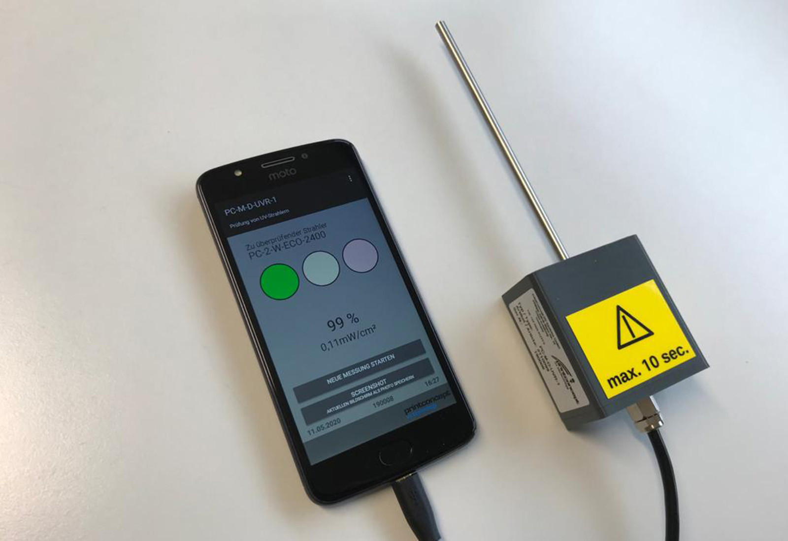 UV Measuring Device WebCure GmbH UV measuring